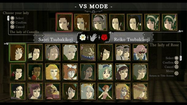 Rose & Camellia Collection | Versus Mode Character Selection Screen