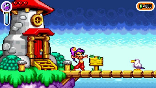 Shantae Advance: Risky Revolution | Shantae outside a house.